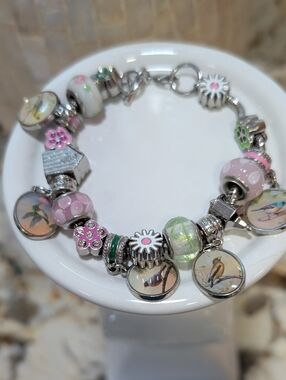 Seasonal Spring Bird Charm Bracelet